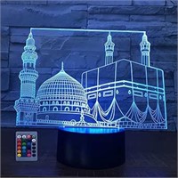 3D Islamic Castle Night Light Lamp 7/16 Color