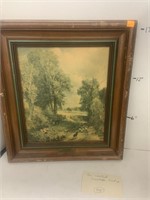 Vntg Painting?/Print? Cornfield Constable Painting