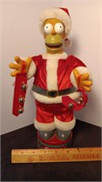 Homer Simpson Santa Claus Doll. Battery Operated.