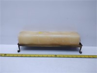 Long Candle in brass stand, 16" long