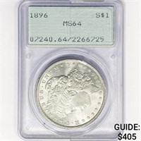 1896 Morgan Silver Dollar PCGS MS64