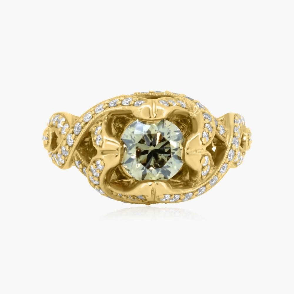 14K YELLOW GOLD 2.70CT DIAMOND RING