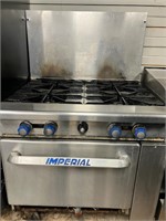IMPERIAL 4 BURNER GAS STOVE WITH OVEN 36"