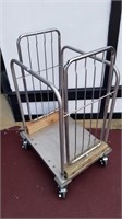 Rolling stainless cart 43" X 19-1/2" X 23"