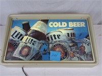 Miller Lite Beer Lighted Sign 1984