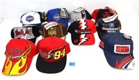 VARIOUS RACING HATS- SOME SIGNED/ NEW