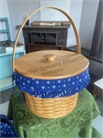 Large Longaberger basket with lid