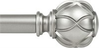 KAMANINA 1in Curtain Rod 72-144  Antique Silver