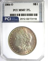 1904-O Morgan MS67 PL LISTS $21000