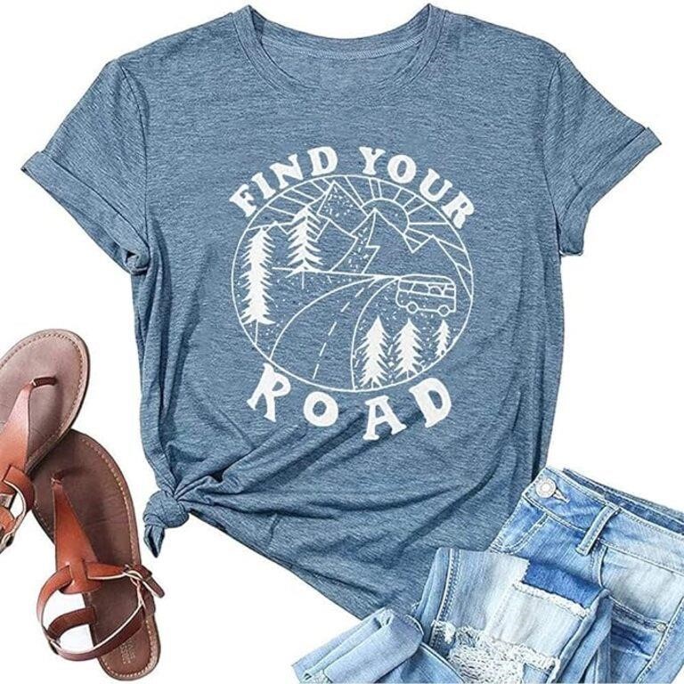 SEALED- Women Find Your Road T-Shirt Cute Sayings