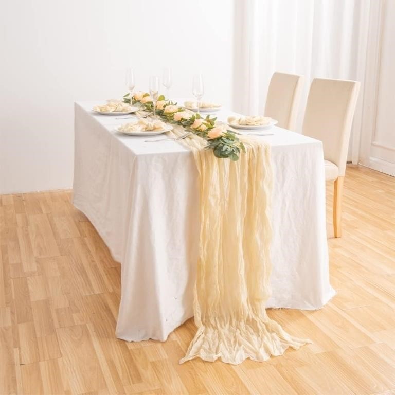 Cuibilyer Table Runner for Wedding Rustic Boho Wed