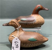 PAIR BOB LITZENBERG MINI GREEN-WINGED TEAL