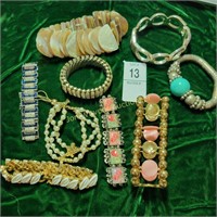 9  Vintage Costume Bracelets