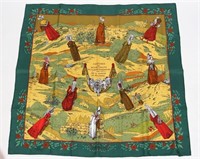 Hermes, "Costumes des Departements..." Silk Scarf