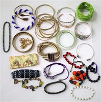 Bracelets Lot - Bangles, Beads +