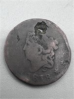 1818 Large Cent w/ Hole