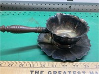 Possibly sterling tray & pouring cup