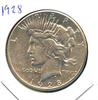 1928 Peace Silver Dollar