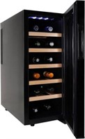 Koolatron Deluxe 12 Bottle Wine Cooler with Beech