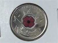 2004 25 Cents Logo Coloured Poppies Ms-66