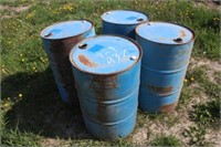 (4) Steel Bung Top Barrels, Approx 55Gal