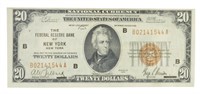 1929 New York $20 National Currency