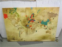 Très grande peinture de carte du Monde