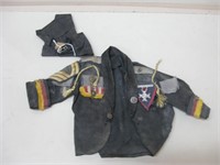 Vintage Doll Jacket & Pants W/ Military Additions