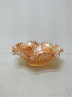 beautiful carvnival glass bowl