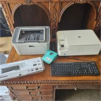 2 HP Printers, 2 Wireless Keyboards, Webcam