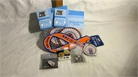 Assorted  Illini  Patches, Earrings , Pins