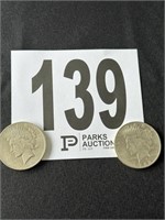1922-D & 1926-D Peace Dollar(CASH ONLY)