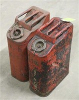 (2) Vintage Metal Gas Cans
