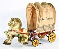 Original MOBO Pioneer Covered Wagon Pedal Toy