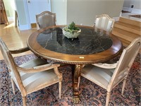 CENTER TABLE ISENHOUER ROUND TABLE 60IN W/4 CHAIRS