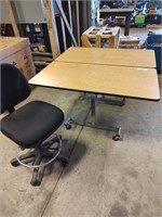 48” x 48” folding table and chair
