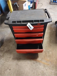 Rubbermaid rolling toolbox with five drawers