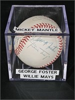 Multiple Autograph Baseball, Mickey Mantle, +