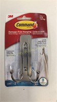 Command Large Satin Nickel Double Hook 4lbs