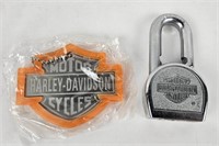 Harley Davidson Padlock & Keyring