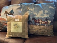 3 pcs Westen Inspired  Pillows