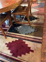 Western Style Area Rug with Pad