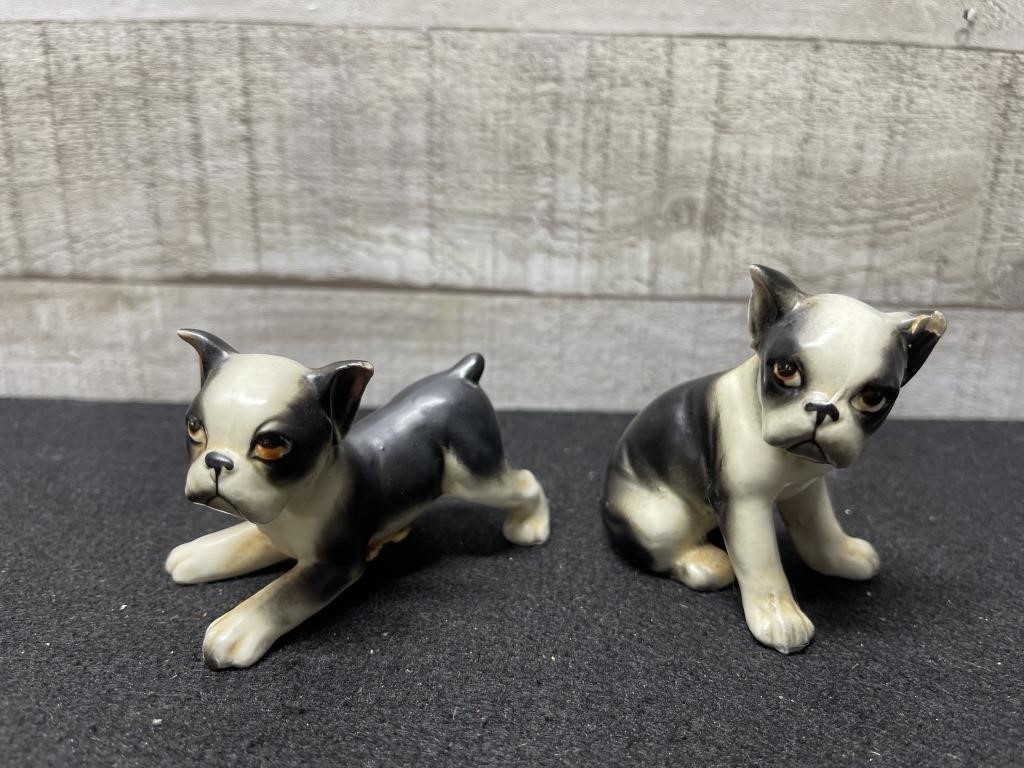 Pair Of Vintage Dog Salt & Pepper Shakers