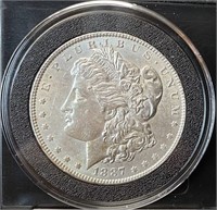 1887 Morgan Silver Dollar (MS60)