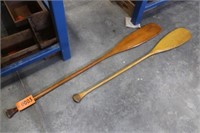 2 - Vintage Wooden Oars