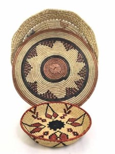 (3) Southwestern Style Woven Baskets