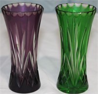 Bohemia Czech Repulic Lead Crystal Vases