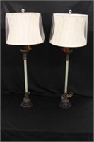 Pair 41"T Contemporary Lamps