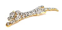 Articulated leopard costume brooch