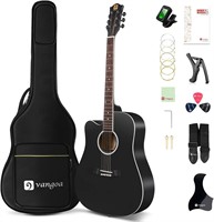 $140  Vangoa 41 Left Handed Guitar  Black